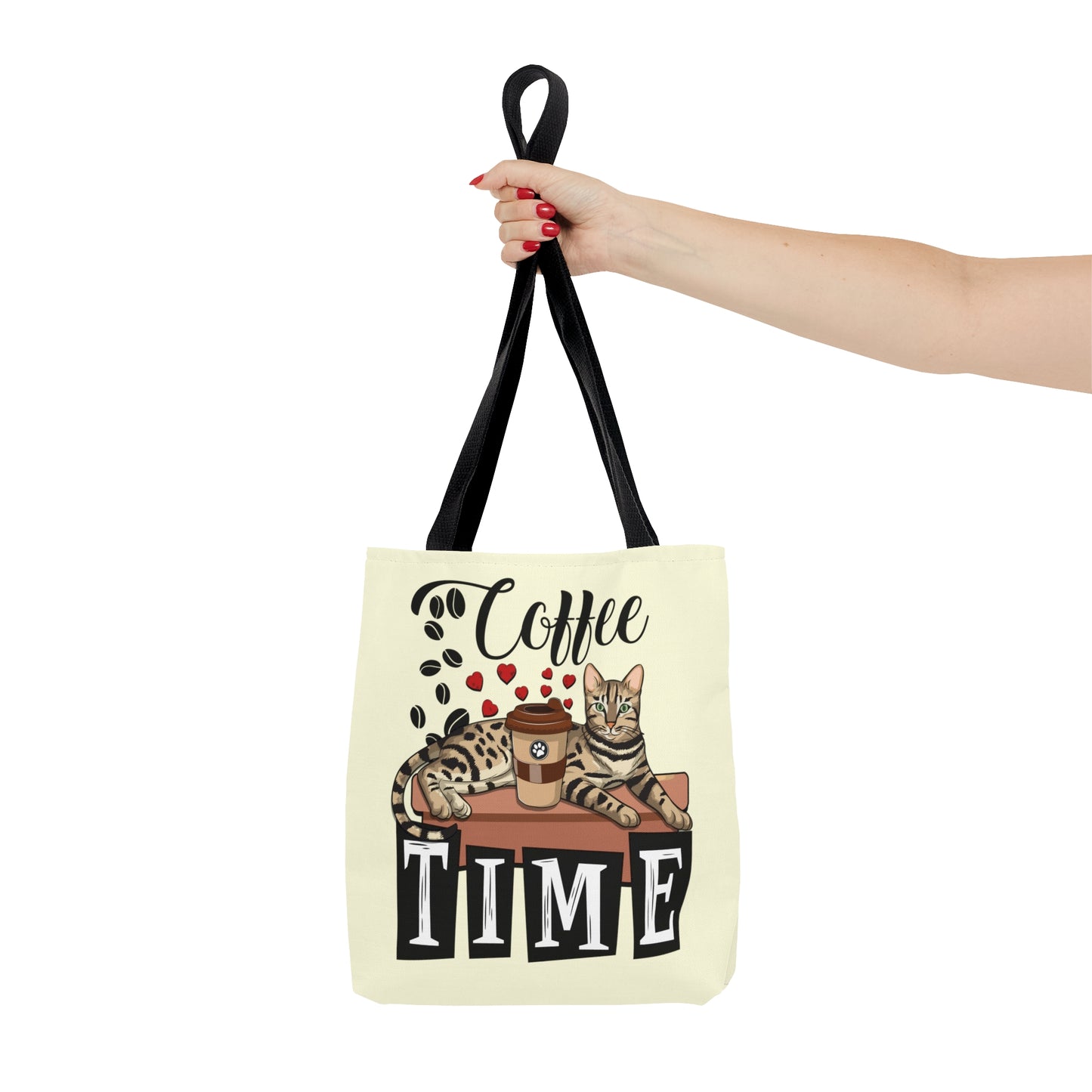 C☕ffee Beans & L❤️VE Hearts Tote Bag