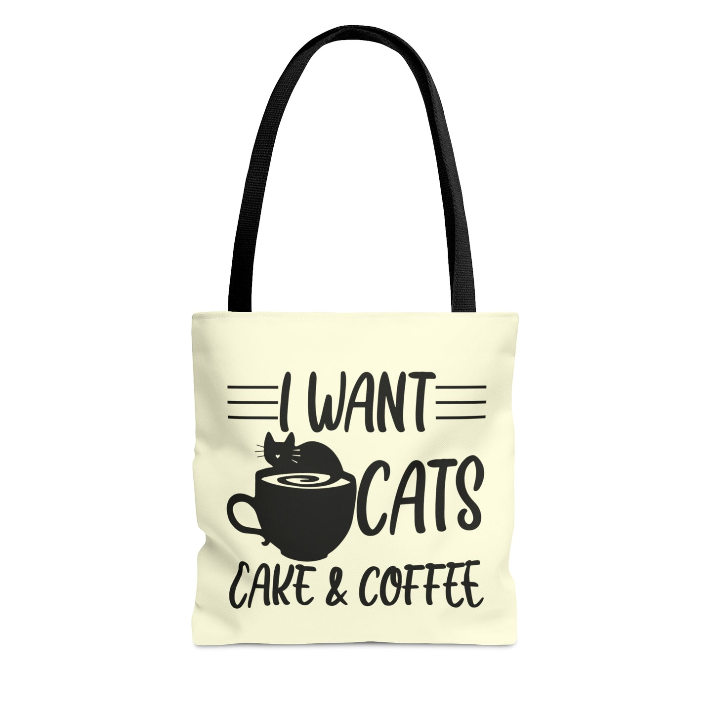 I Wants Cats, C🍰ke & C☕ffee Tote Bag