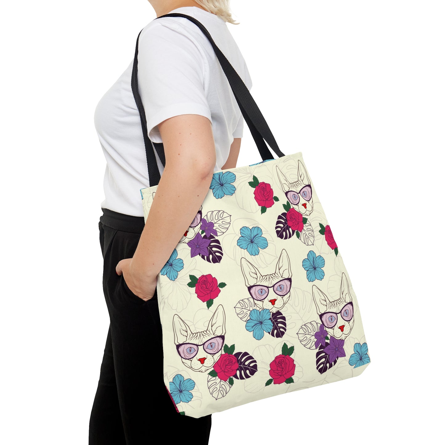 Flower Sphynx Tote Bag