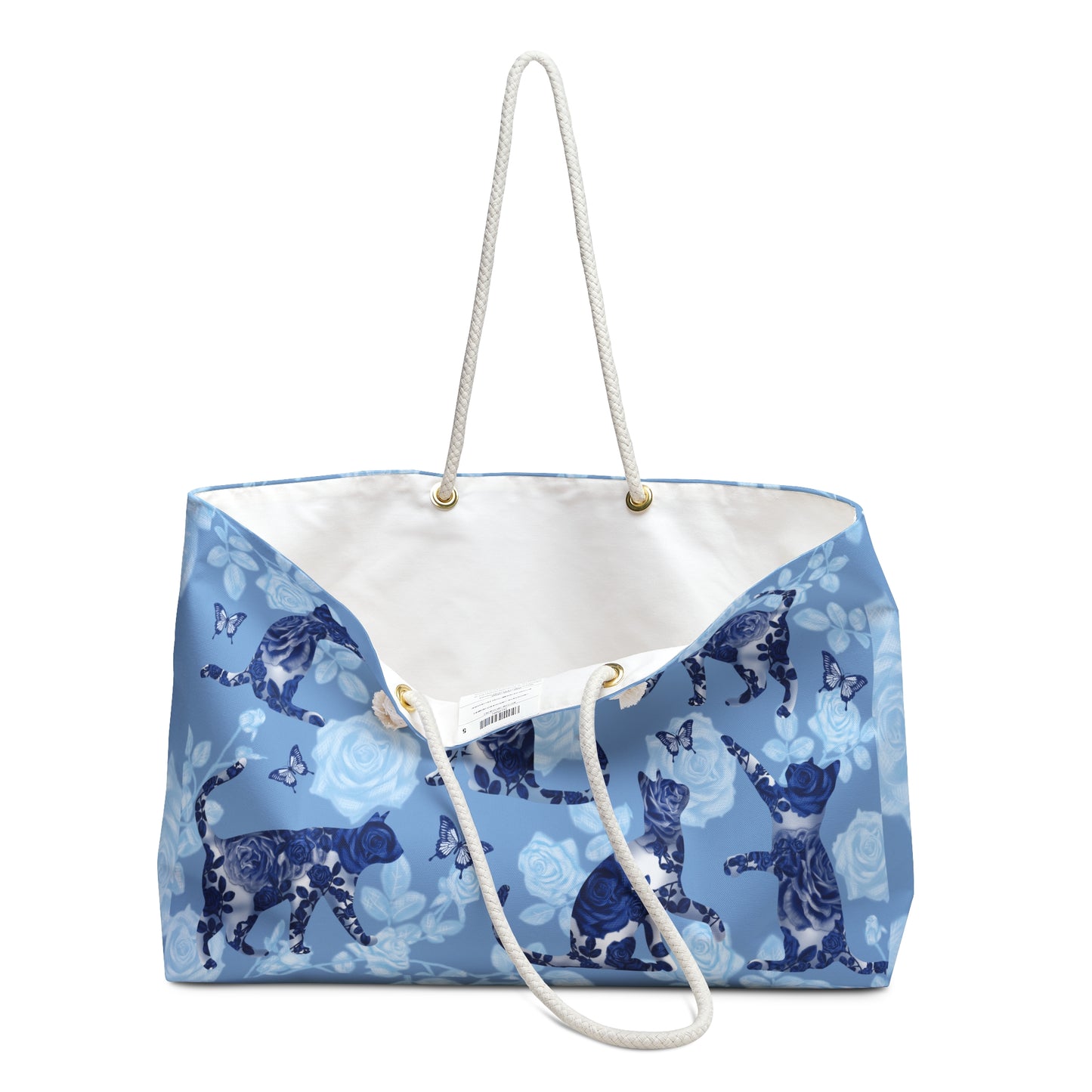 Floral Blue Weekender Bag