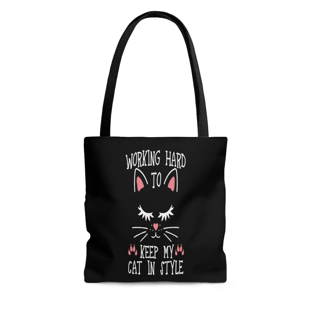 Working Hard Tote Bag - S M L (Black)