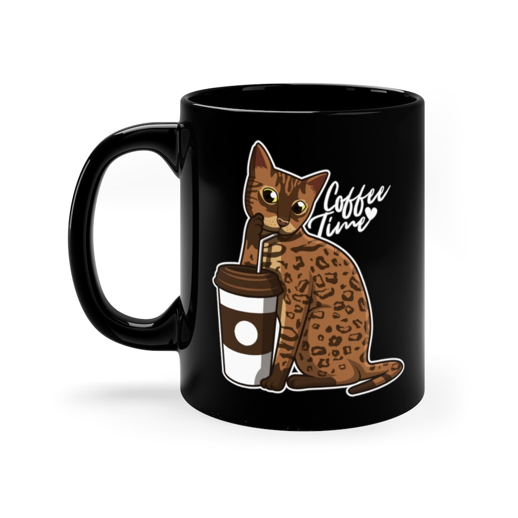 Drinking Cat Mug (Black)