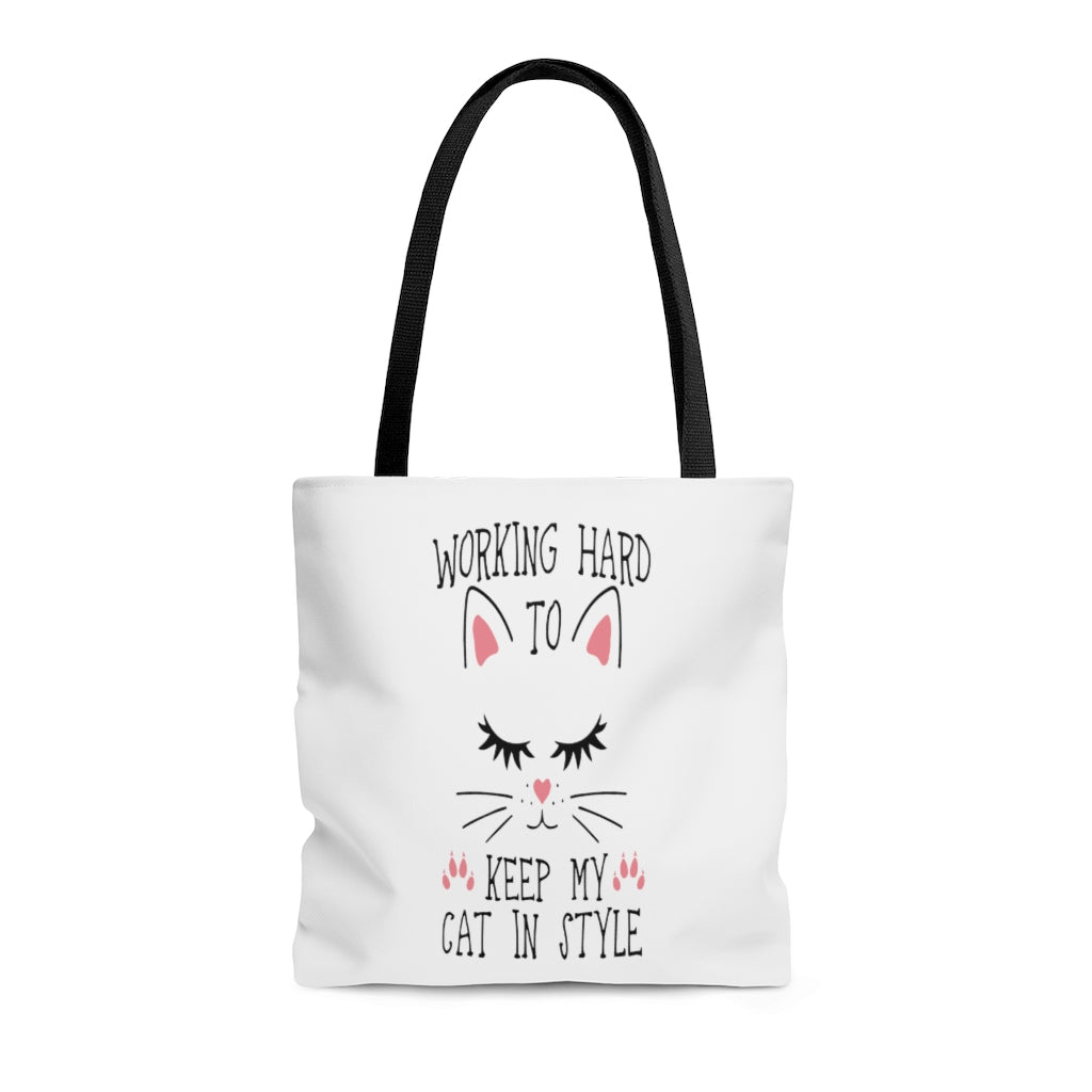 Working Hard Tote Bag - S M L (White)