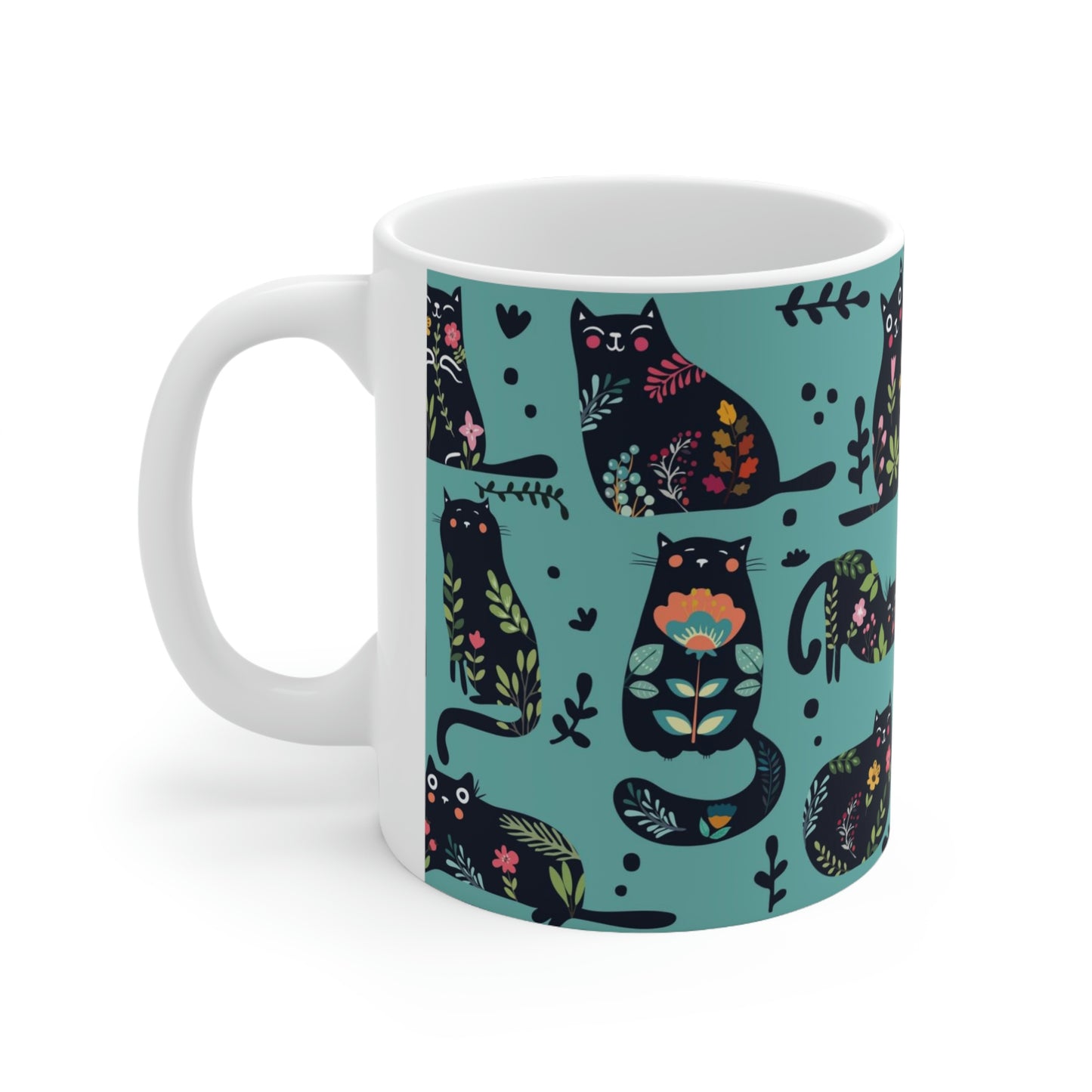 Abstract On Blue Mug