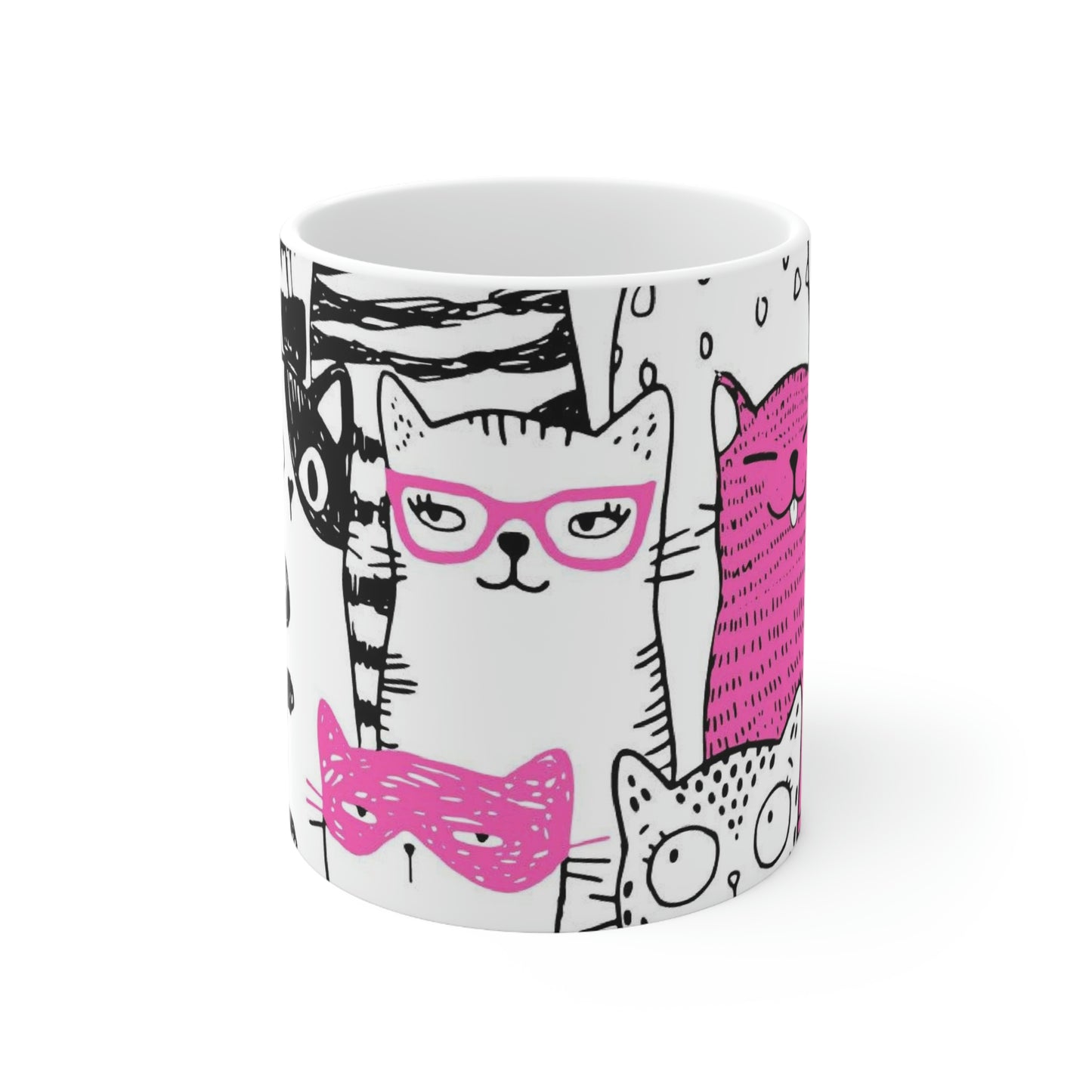 Cat Parade Mug (White)