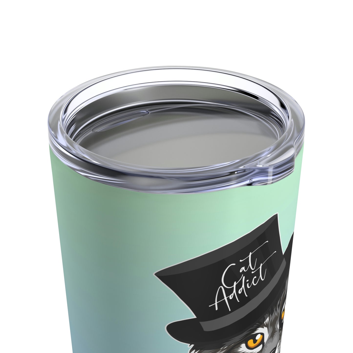 Cat Addict Blue Tumbler 20oz