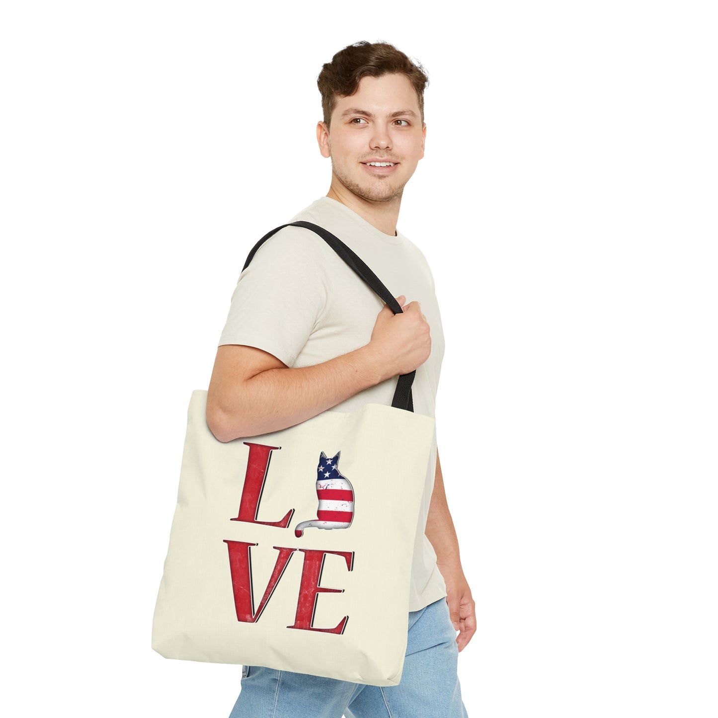 L❤️VE USA Tote Bag (Cream)