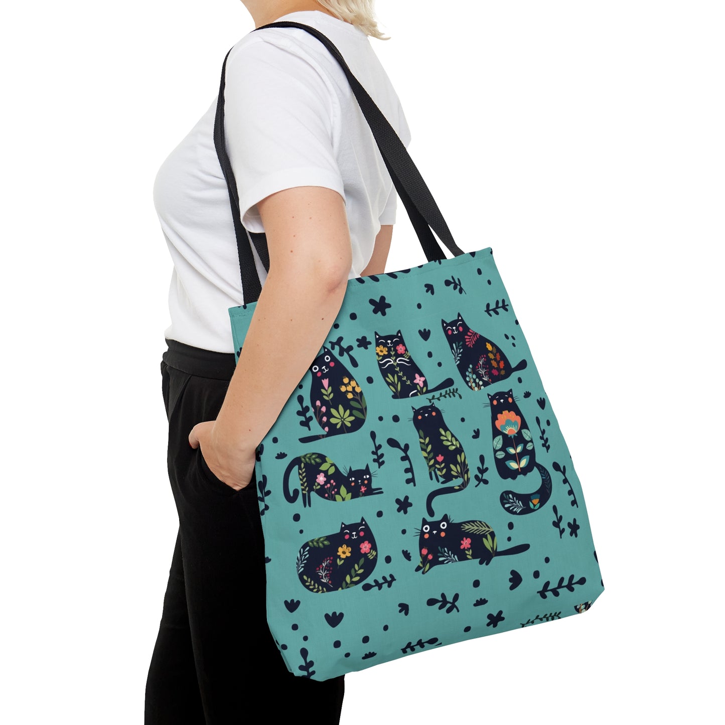 Abstract On Blue Tote Bag
