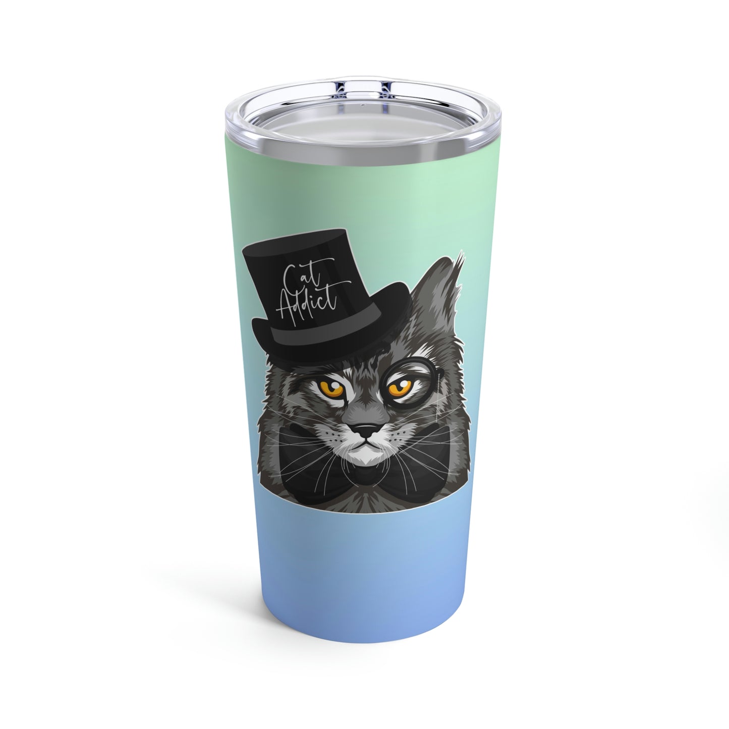 Cat Addict Blue Tumbler 20oz