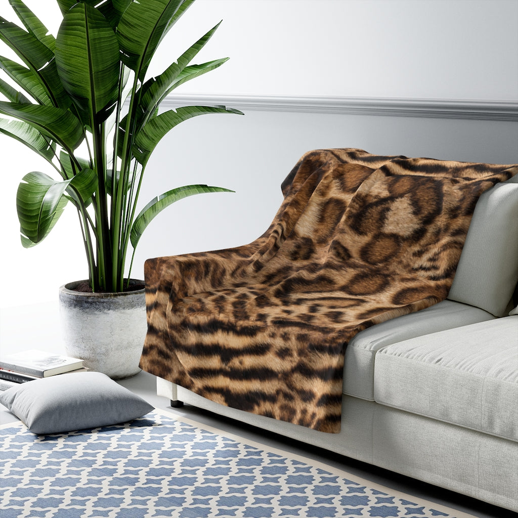 Bengal Natural Brown Fleece Blanket