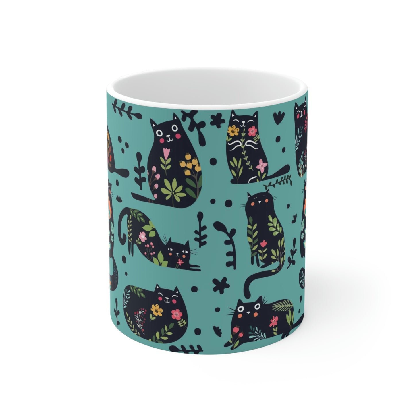 Abstract On Blue Mug