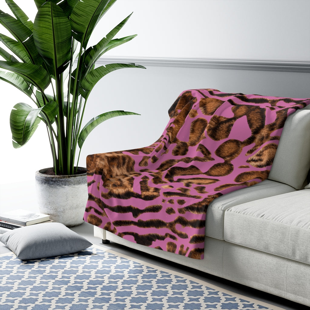 Bengal Pink Fleece Blanket