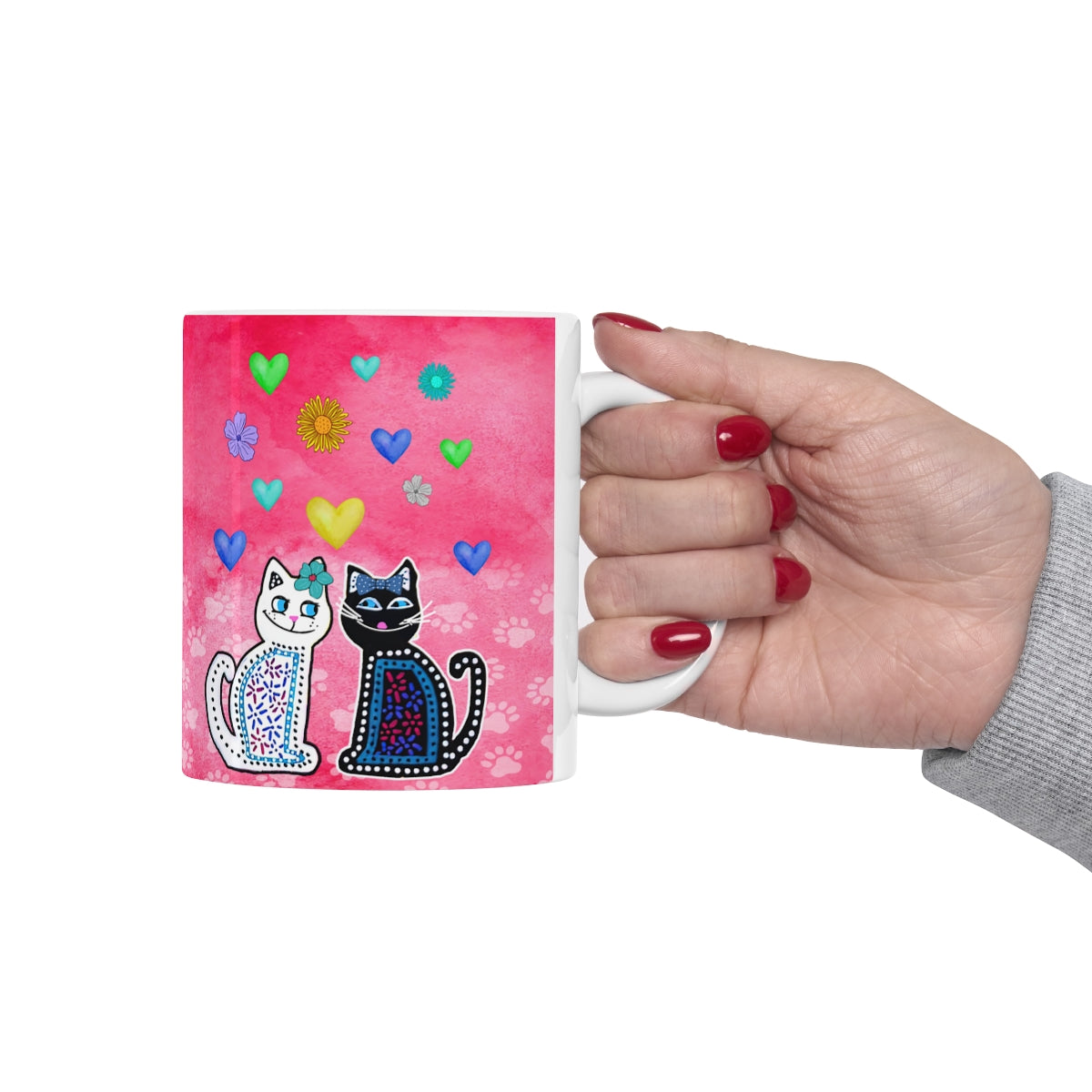 Hearts Mug (White)