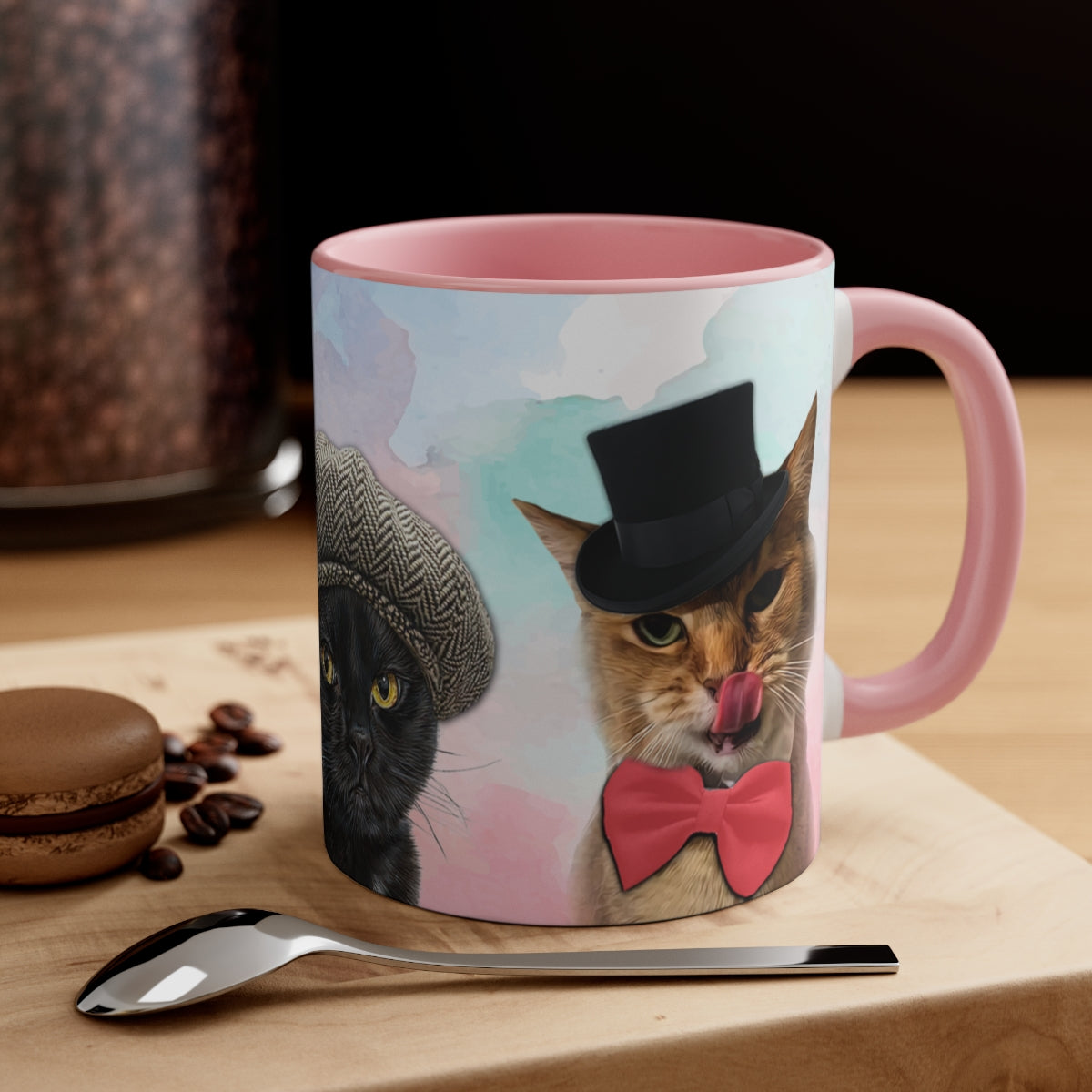 Cats In Hats Mug (Pink Accent)