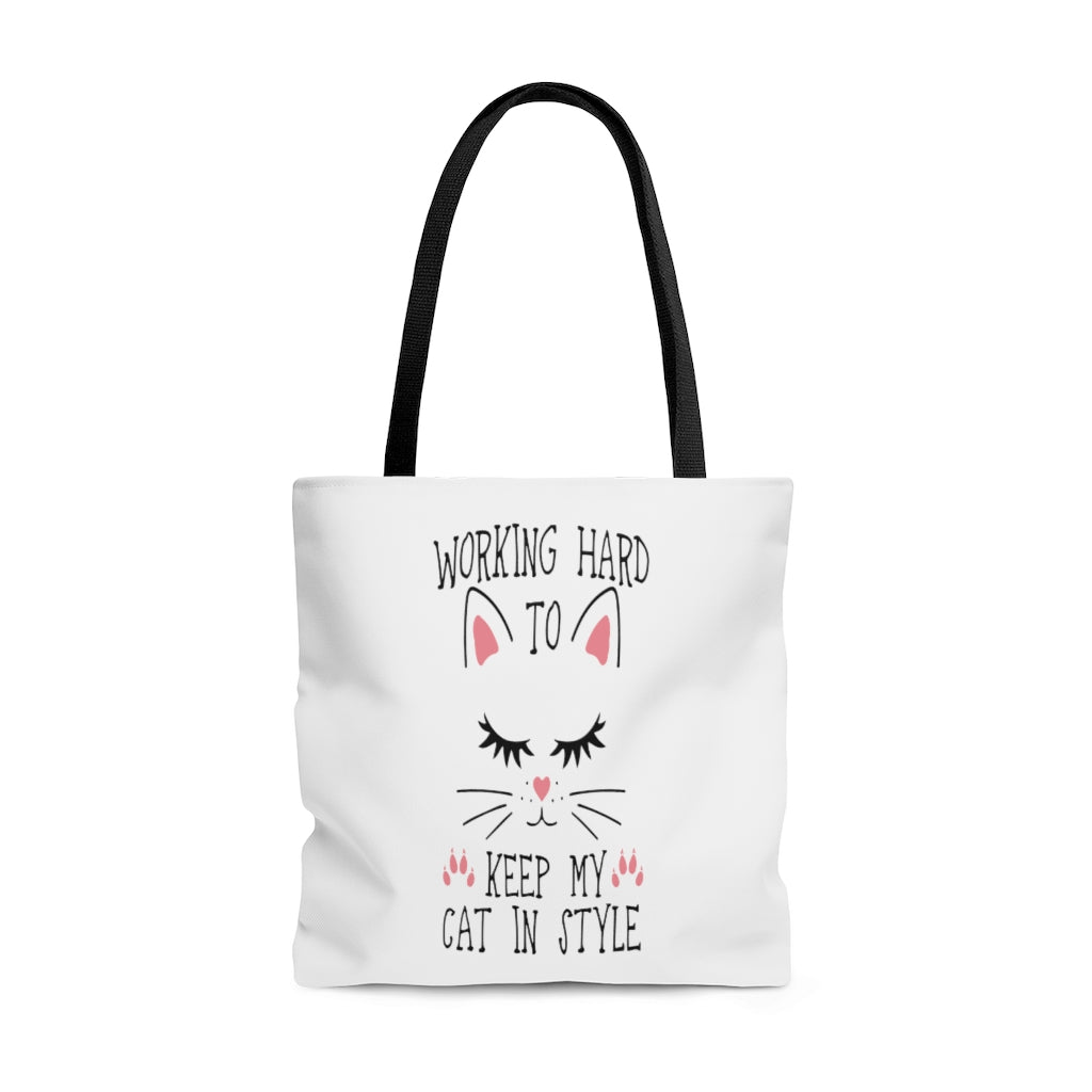 Working Hard Tote Bag - S M L (White)