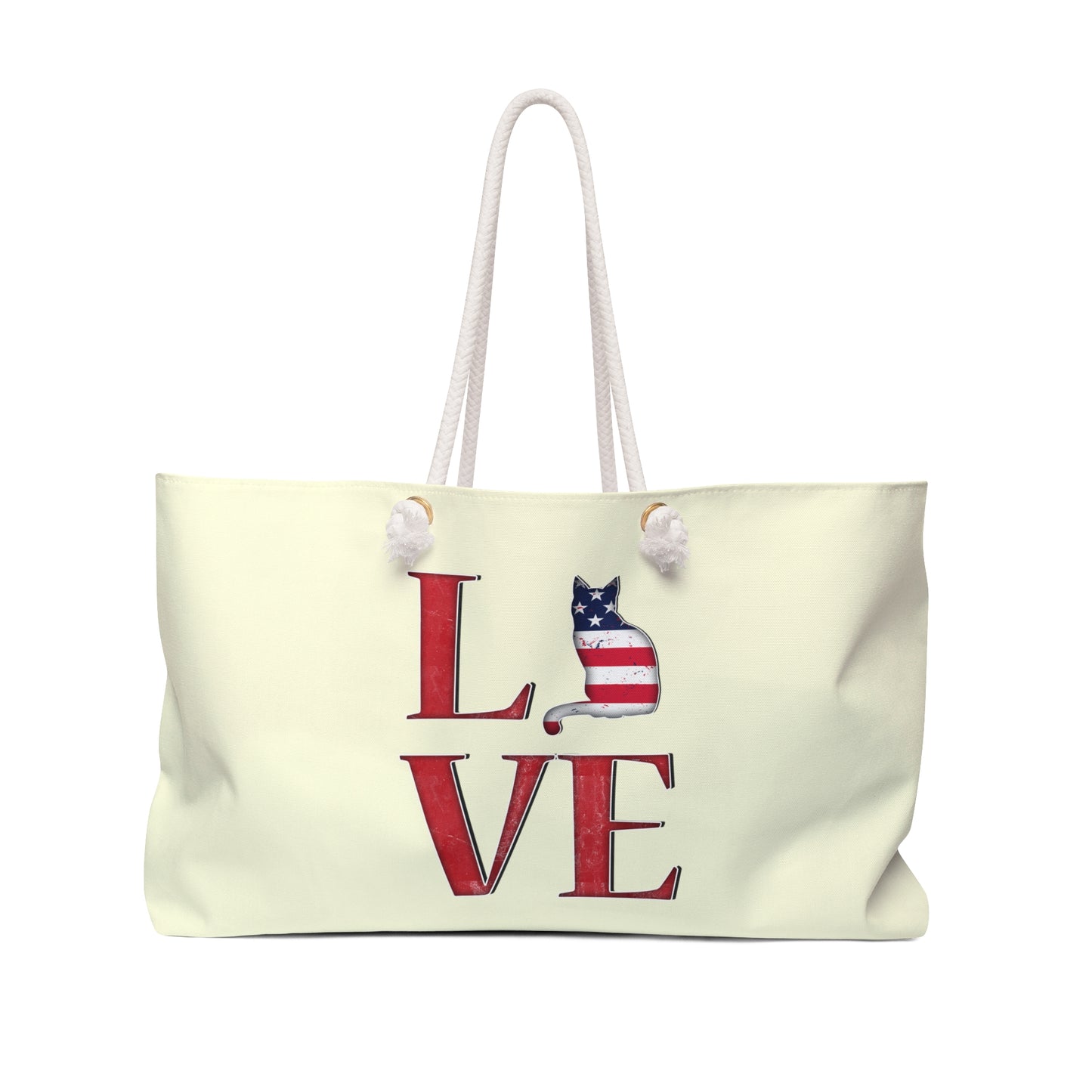 L❤️VE USA Weekender Bag (Cream)