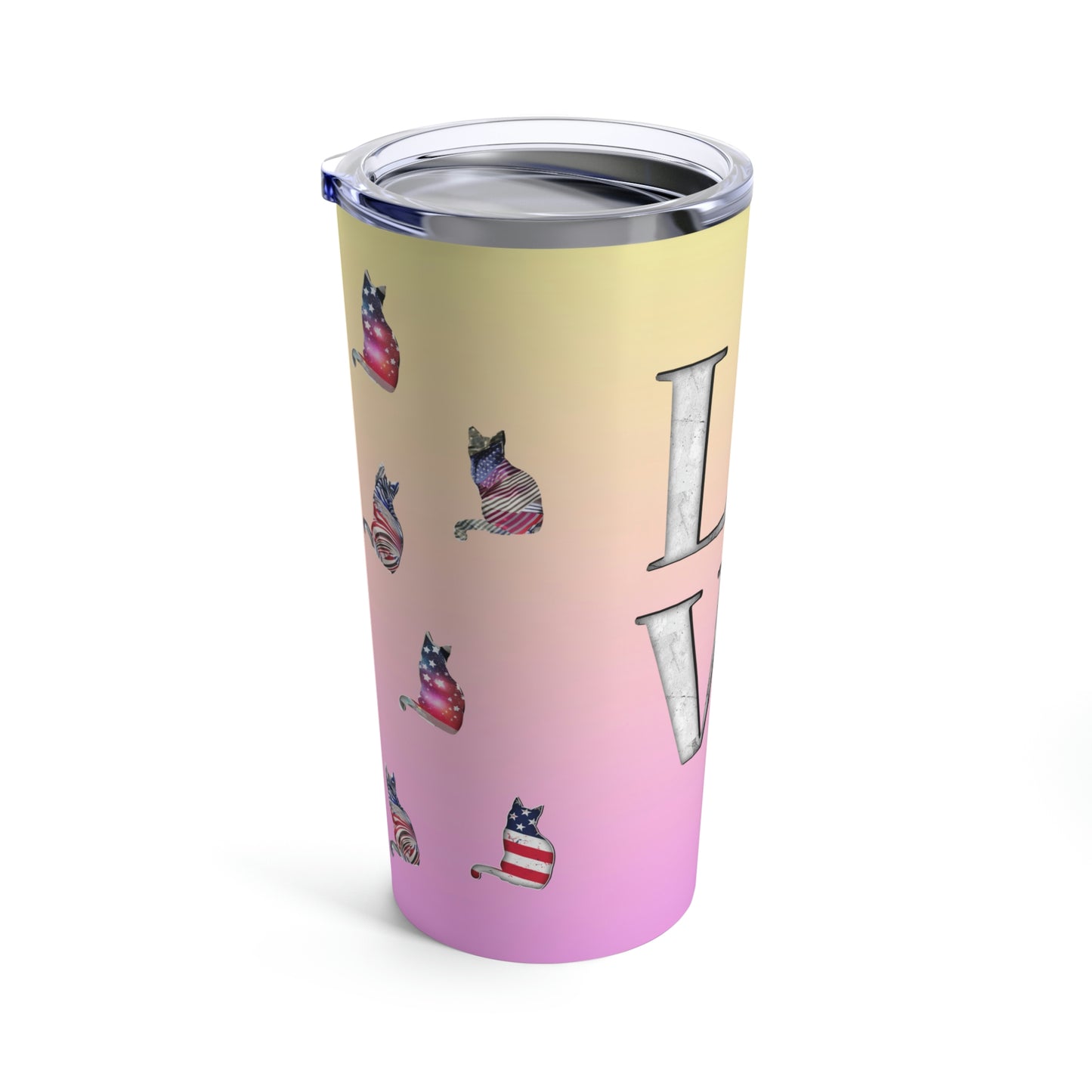 LOVE USA Pink Tumbler 20oz
