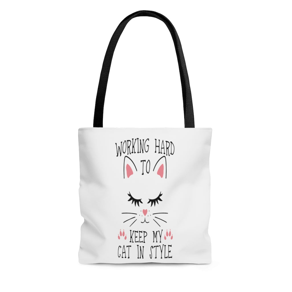 Working Hard Tote Bag - S M L (White)