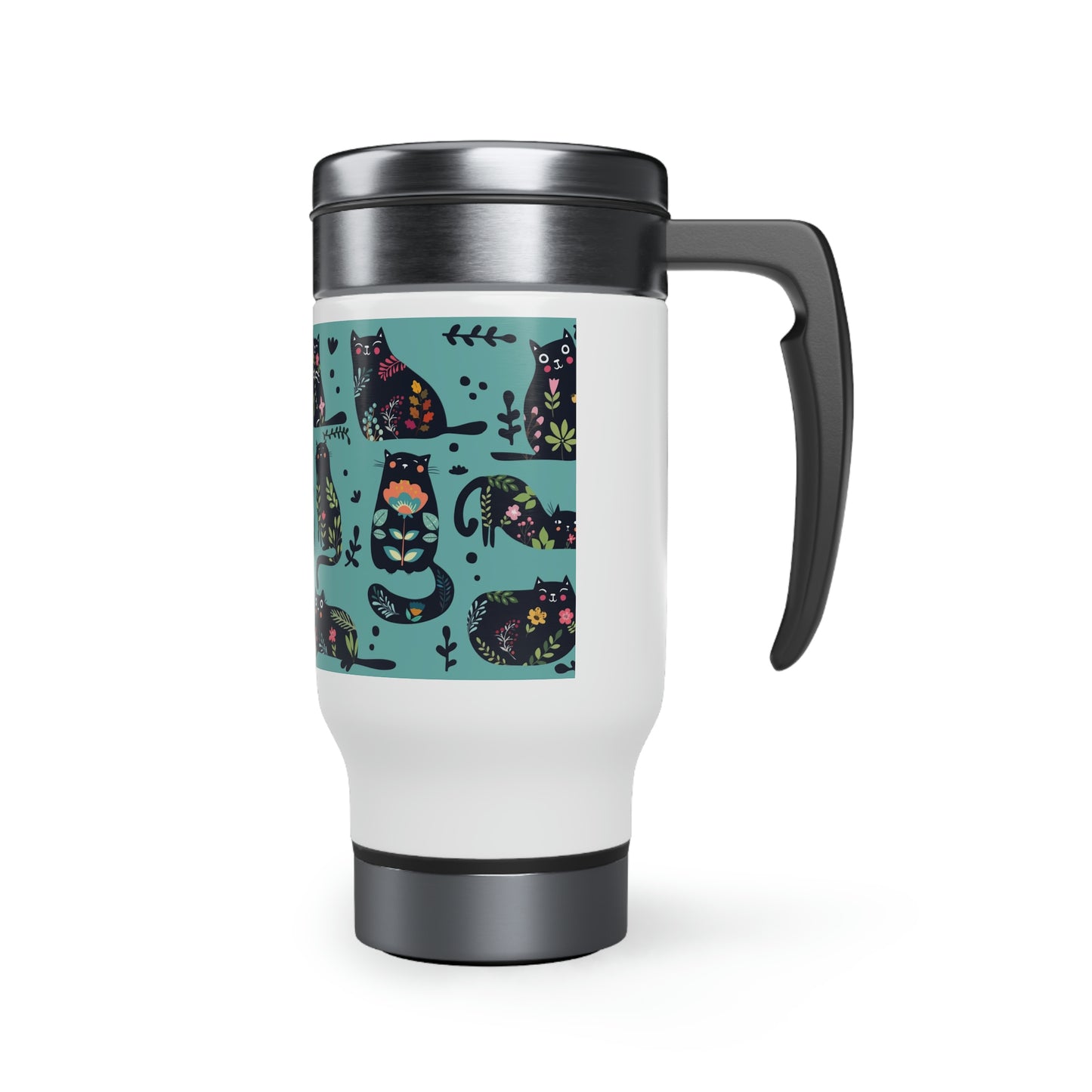 Flower Kitty Travel Mug