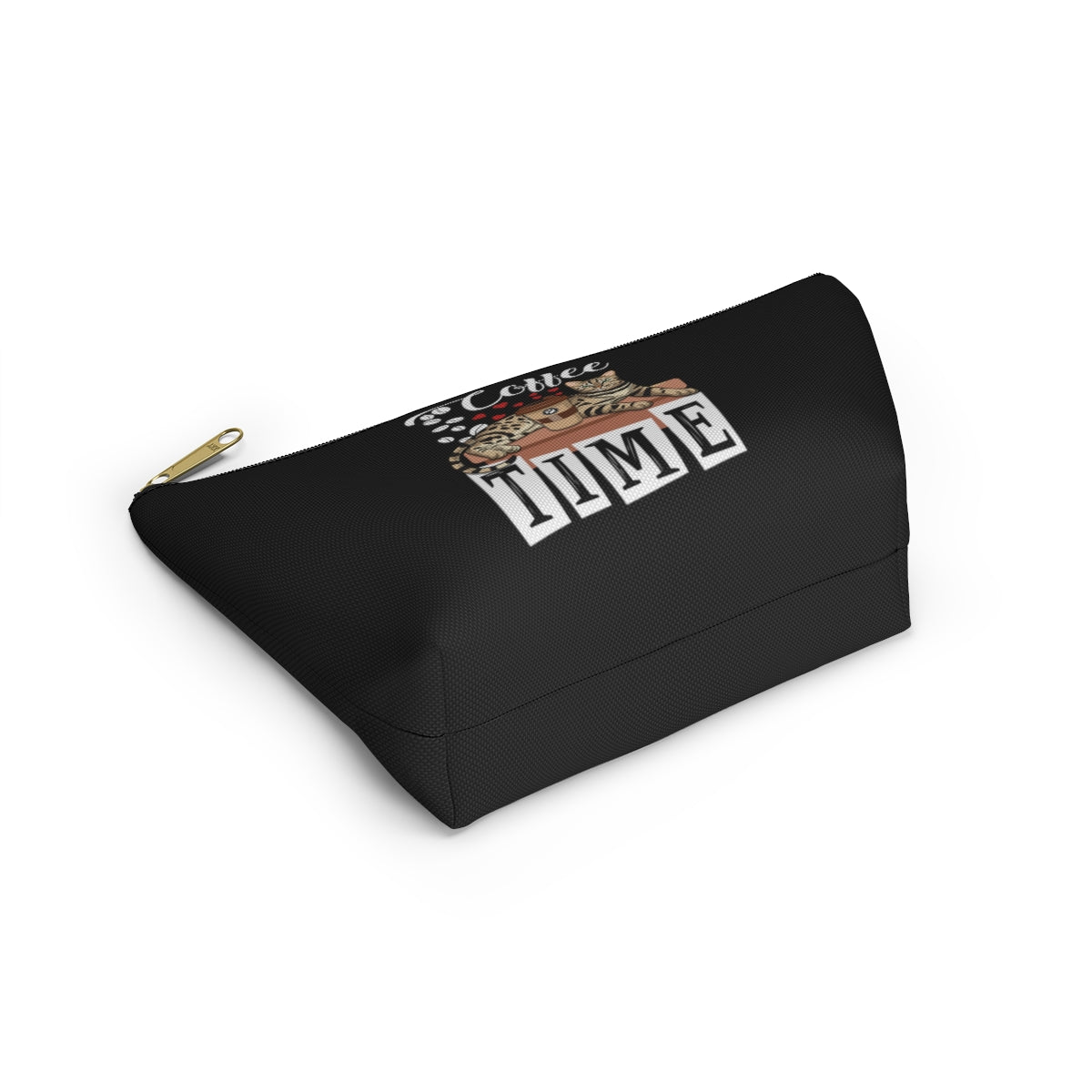 C☕ffee Beans & L❤️VE Hearts Accessory Bag (Black)