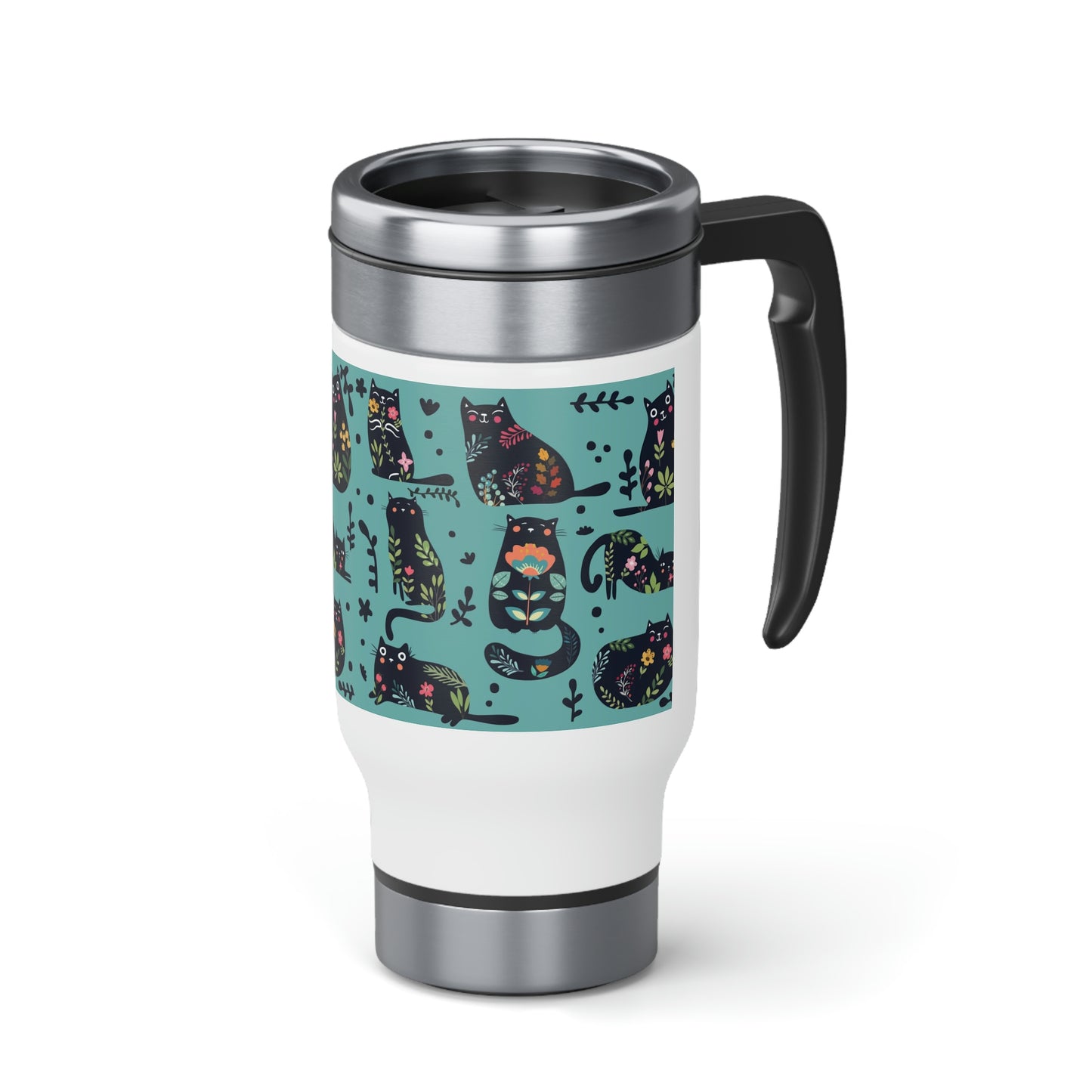 Flower Kitty Travel Mug