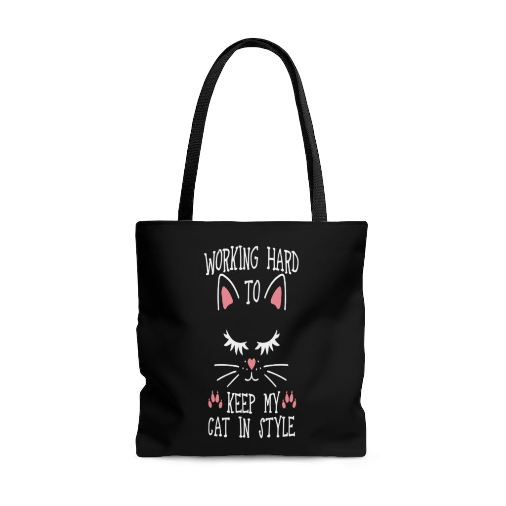 Working Hard Tote Bag - S M L (Black)
