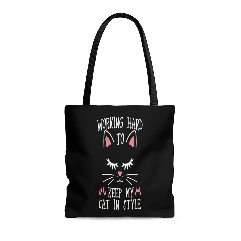 Working Hard Tote Bag - S M L (Black)