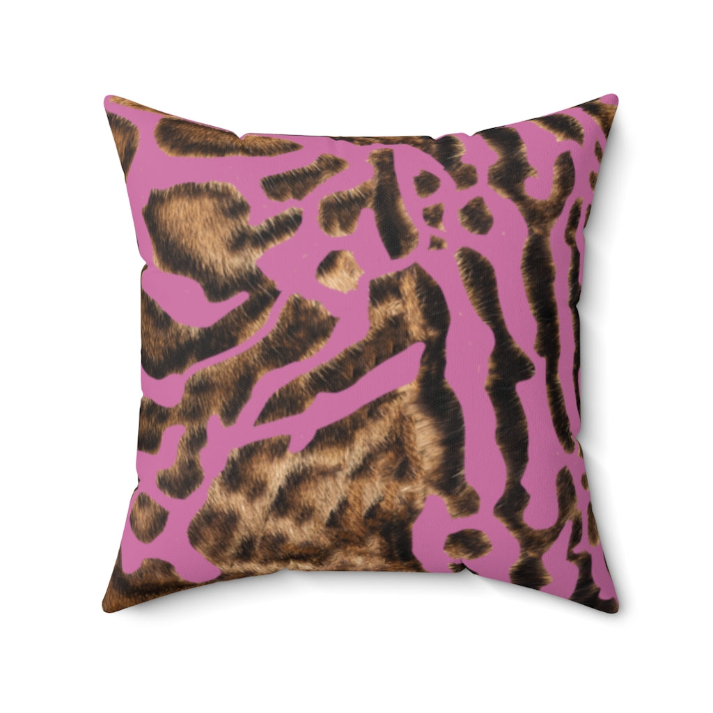 Pink Bengal Pillow