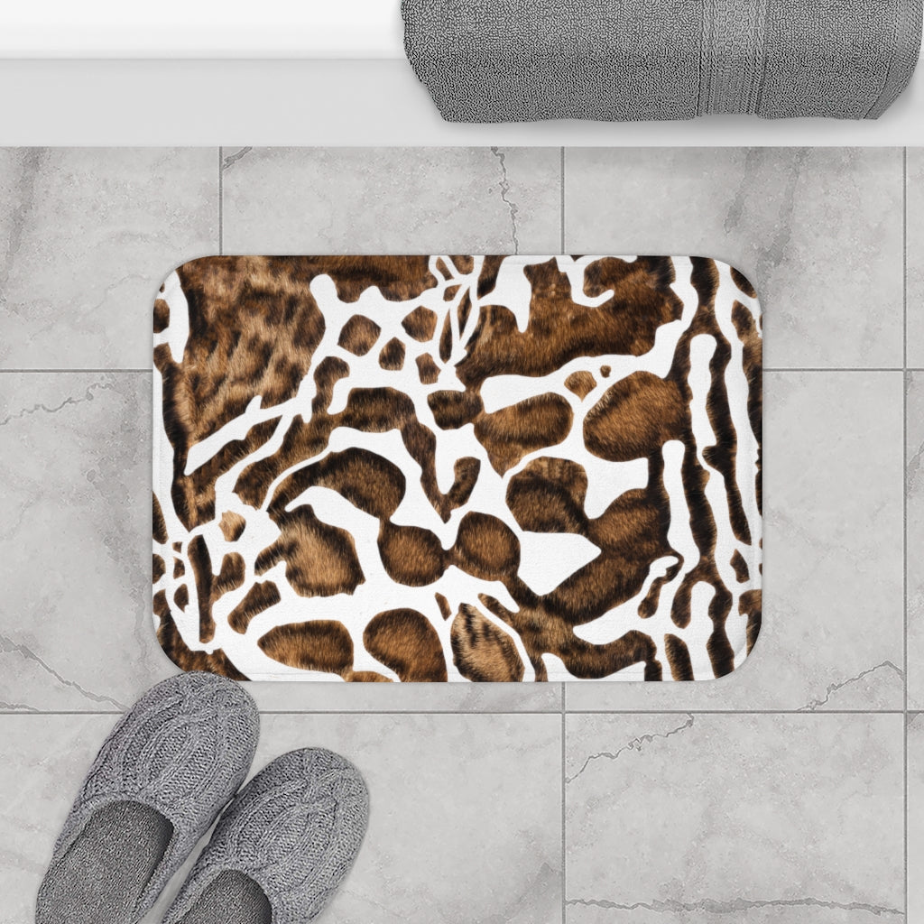 Bengal White/Brown Bath Mat - S L