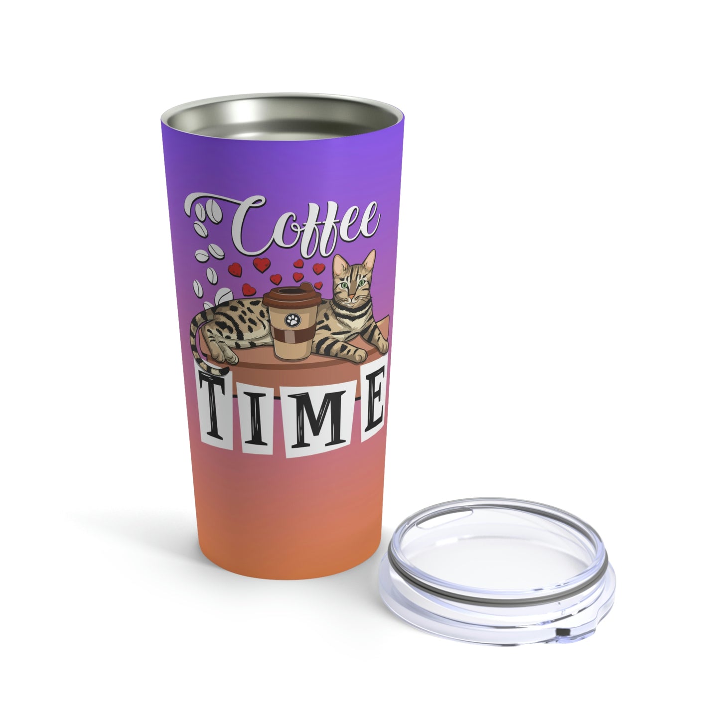 Coffee time Purple Tumbler 20oz