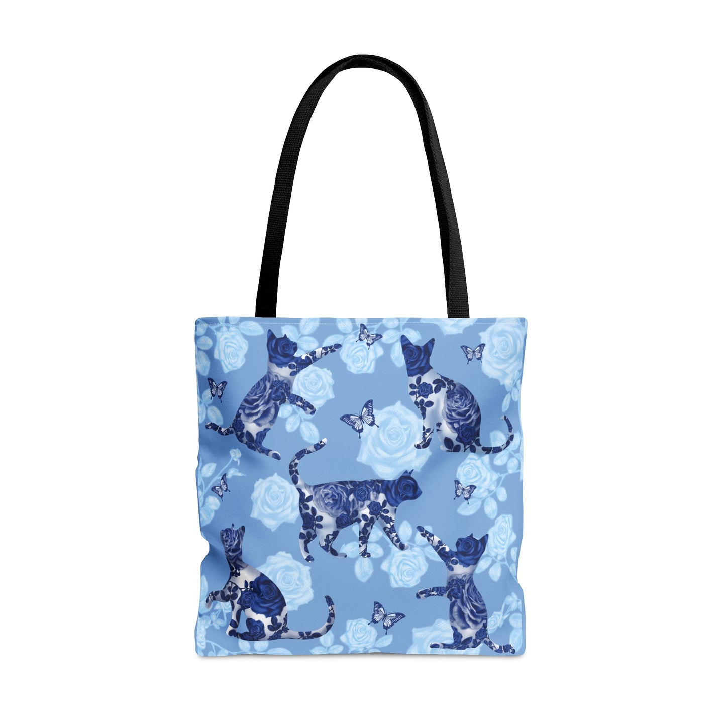 Floral Blue Tote Bag