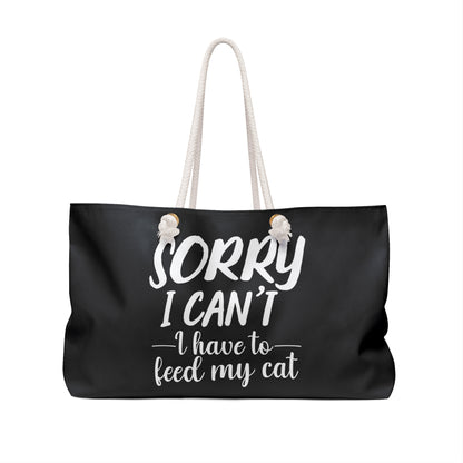 Feed My Cat Weekender Bag (Black)