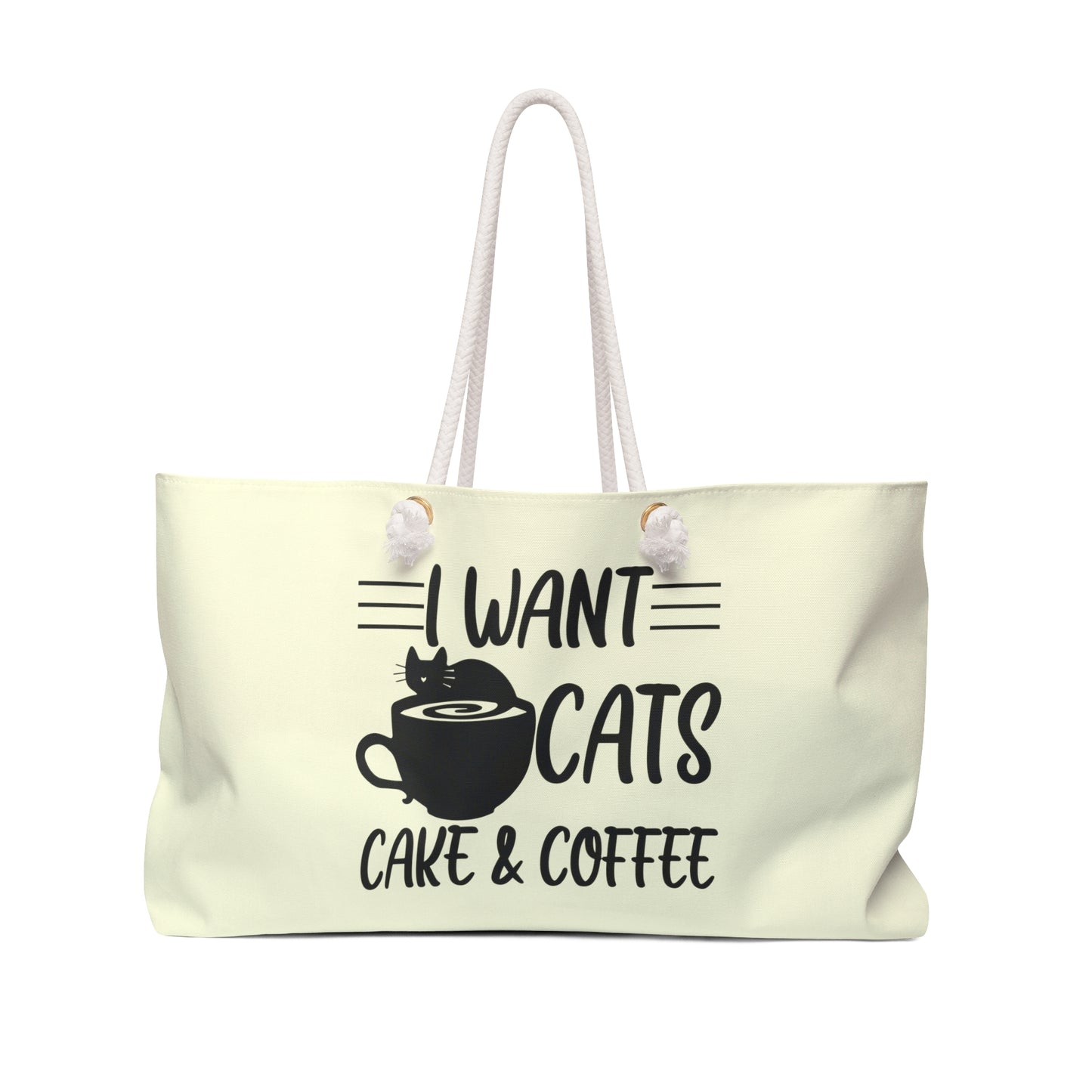 I wants Cats, Cake & C☕ffee Weekender Bag