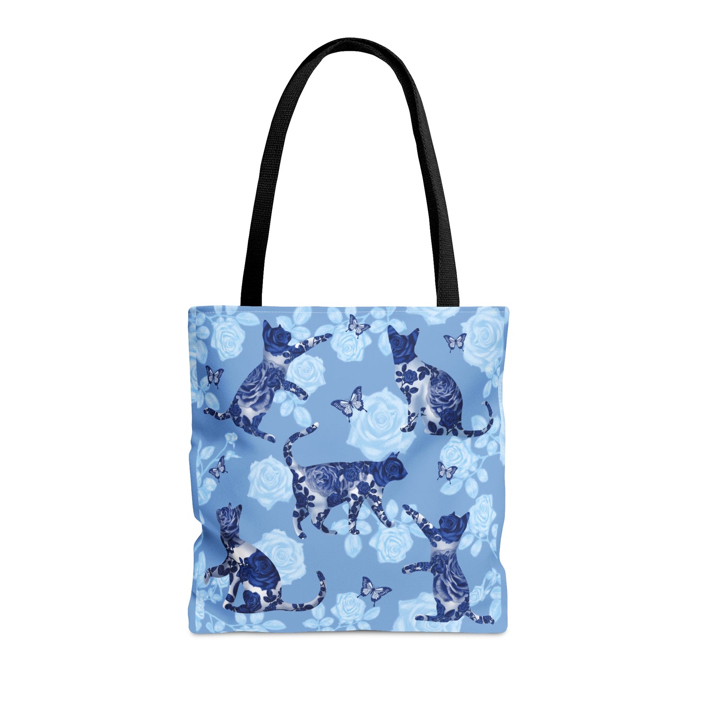 Floral Blue Tote Bag