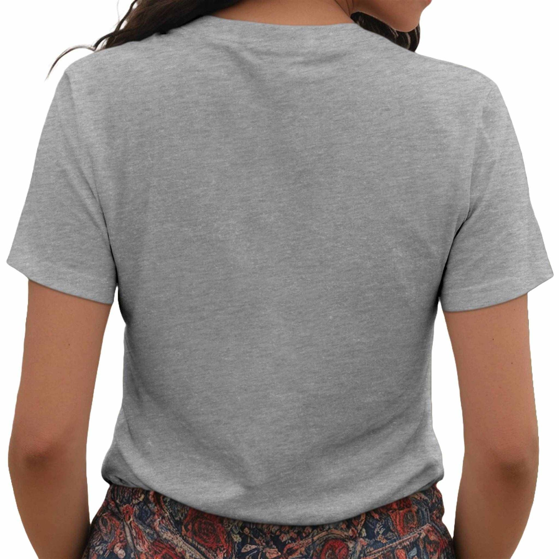 Heather Gray Yoga Pose Cat T-Shirt Unisex V-Neck