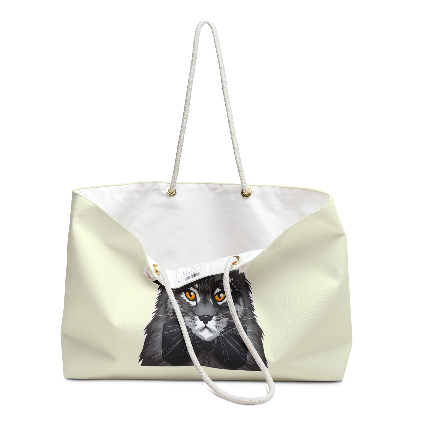 Cat Addict Weekender Bag (Cream)