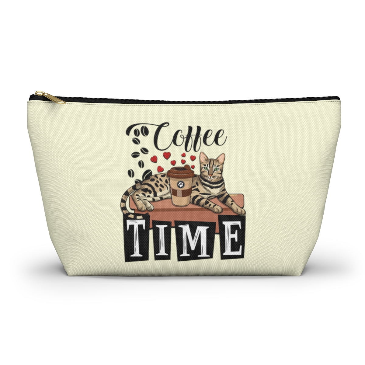 C☕ffee Beans & Love Hearts Accessory Bag