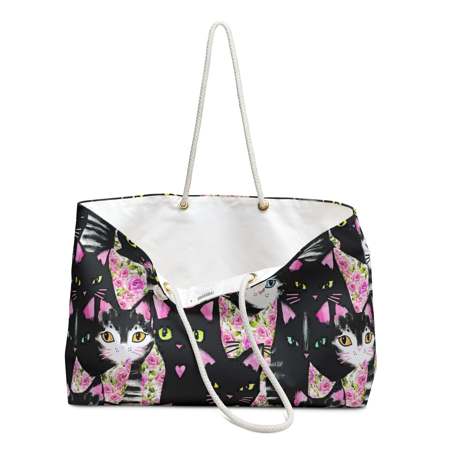 Cats And Roses Weekender Bag