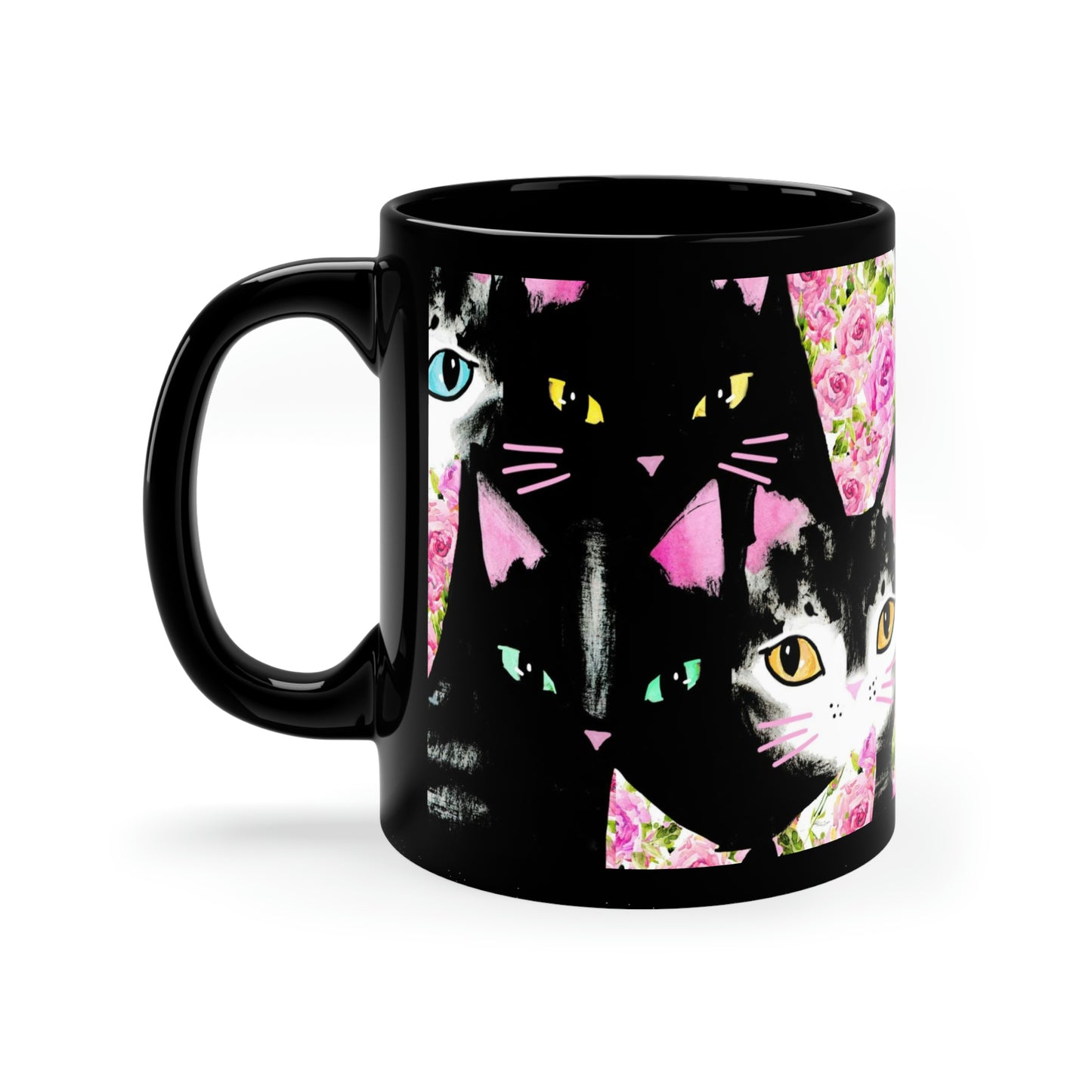 Cats & Roses Mug