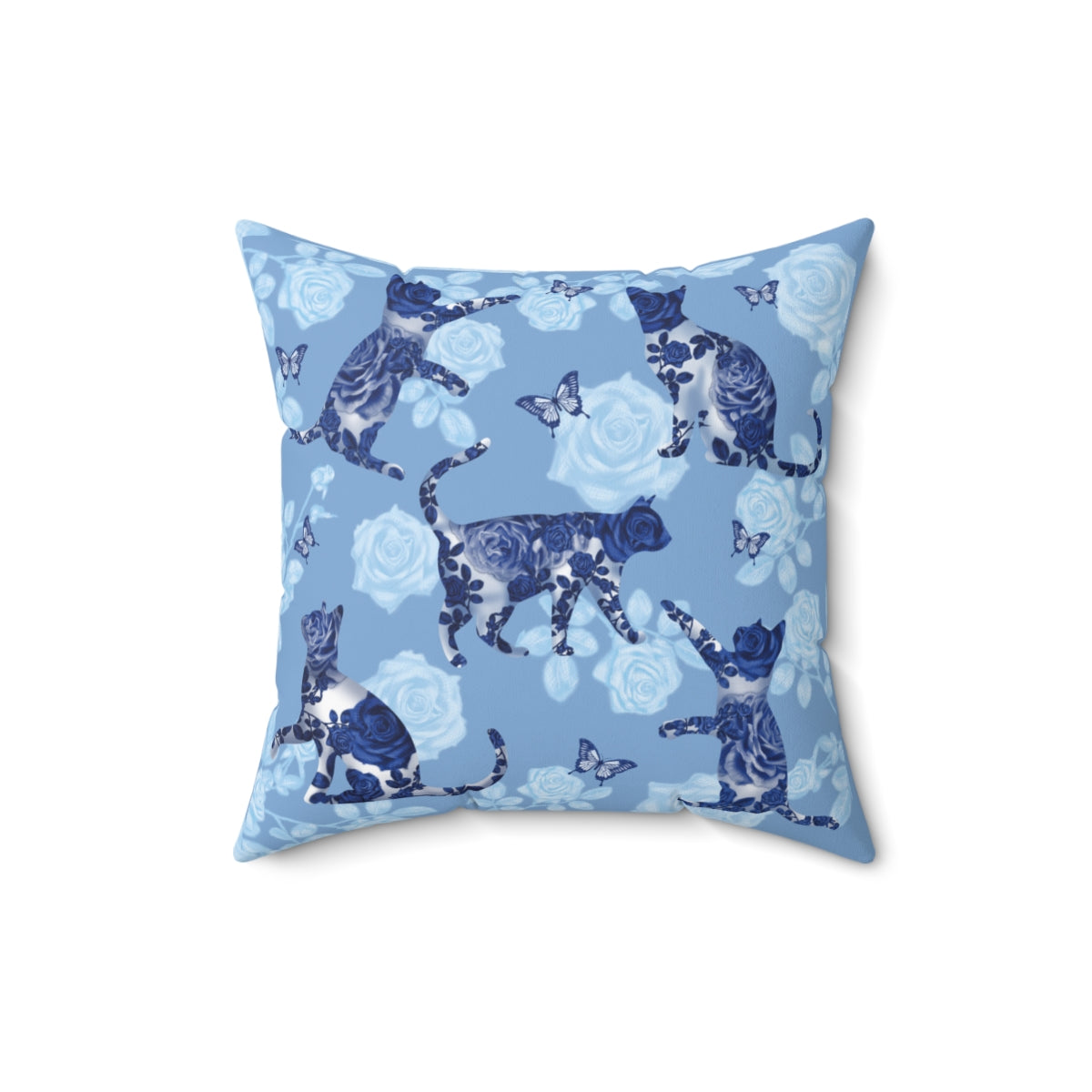 Floral Blue Pillow