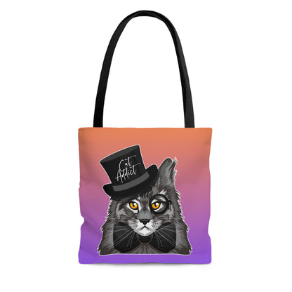 Cat Addict Tote Bag (Purple)
