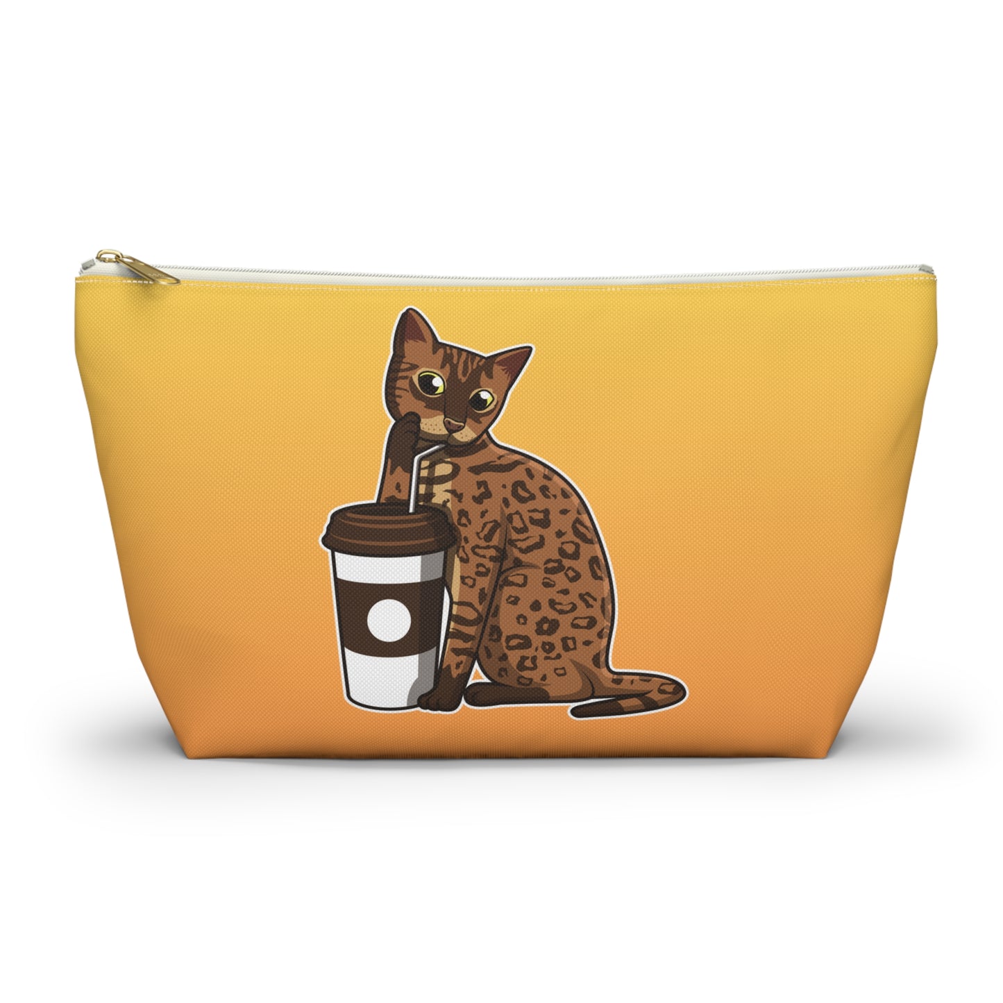 Drinking Cat Accessory Bag (Yellow)