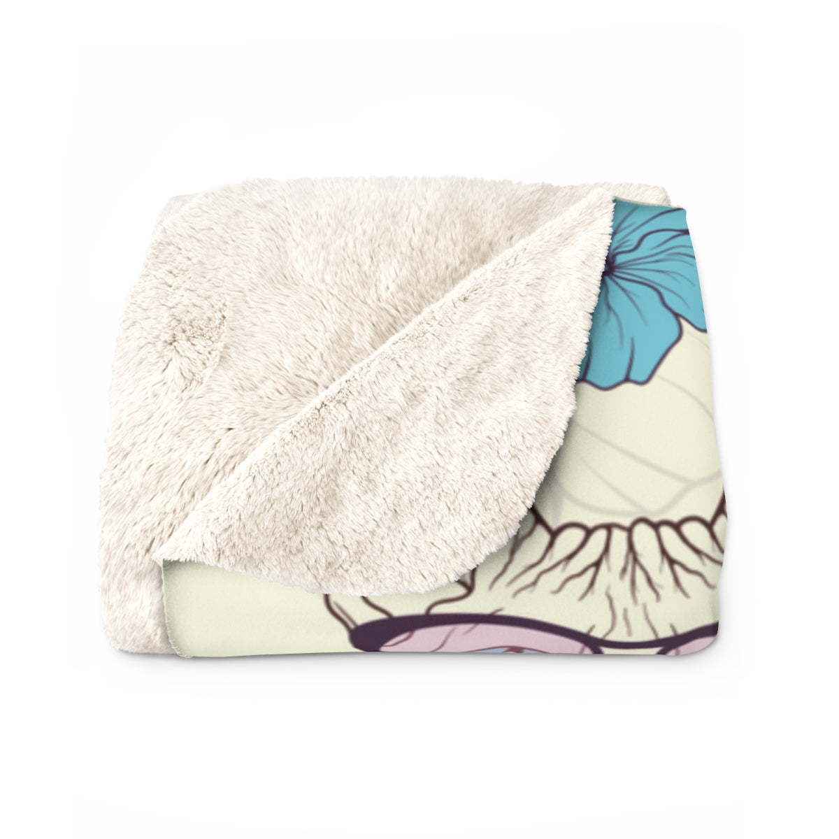 Flower Sphynx Fleece Blanket