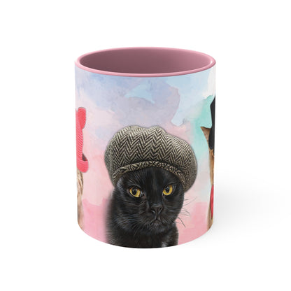 Cats In Hats Mug (Pink Accent)