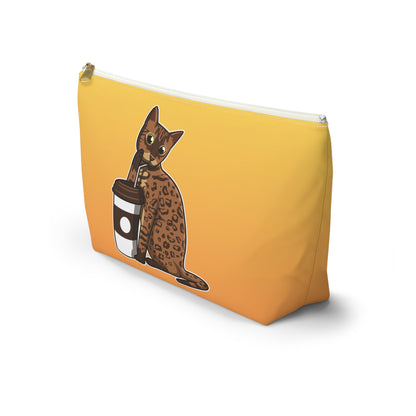 Drinking Cat Accessory Bag (Yellow)