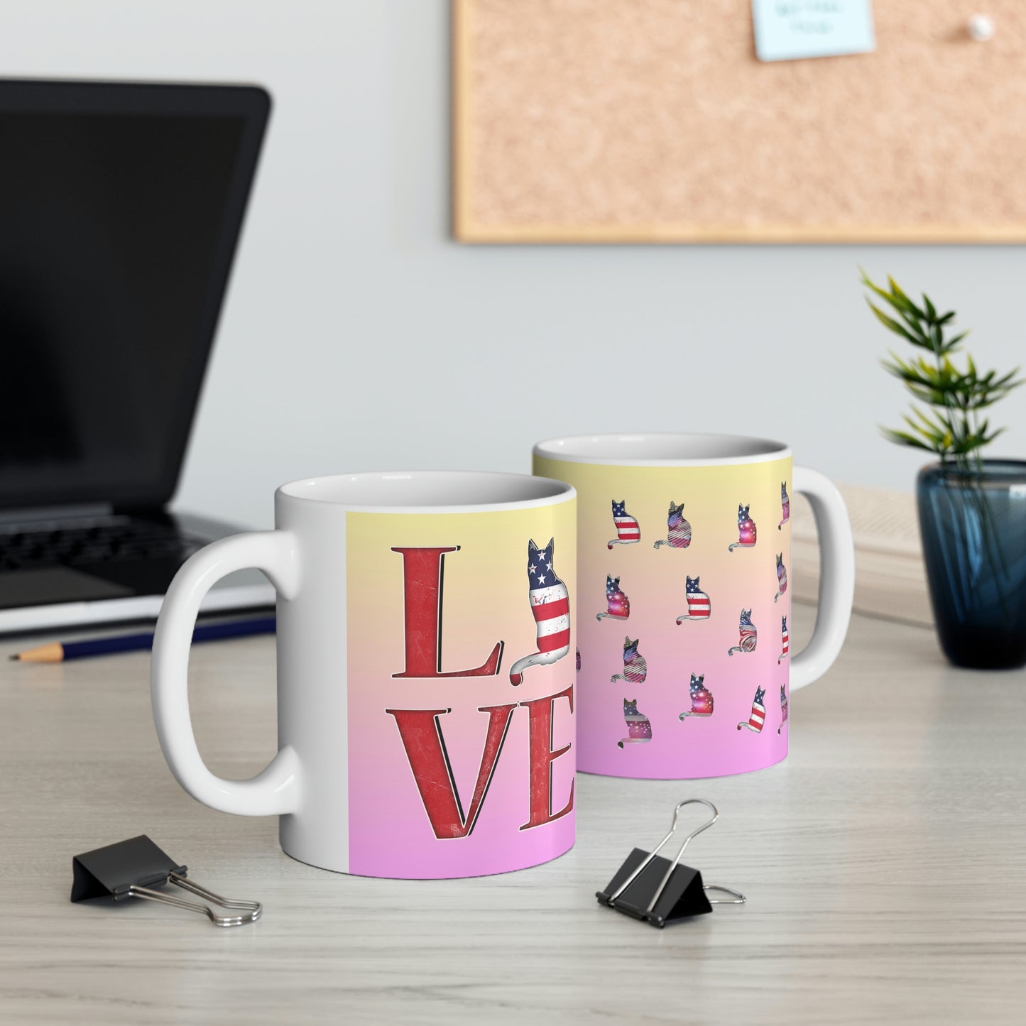 LOVE USA Pink Mug